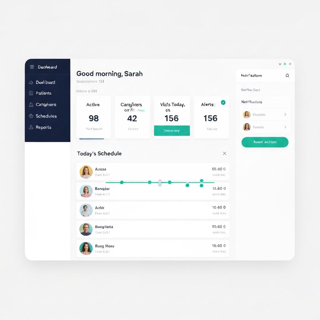 Kaigo.care dashboard showing patient overview and caregiver activity